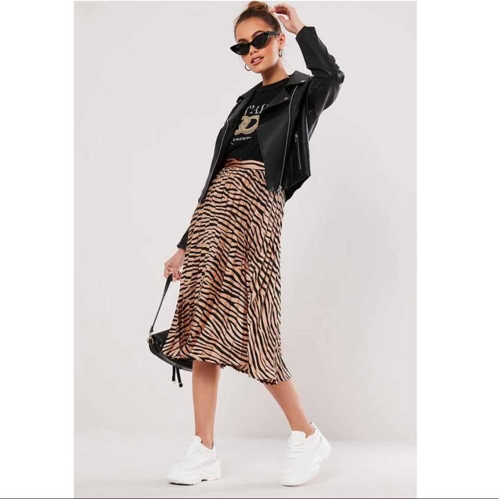 Misguided Zebra Print Skirt